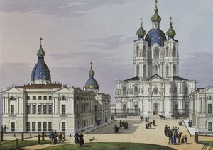 Szmolnij feltámadási kolostor Szentpéterváron, XIX. század első fele.