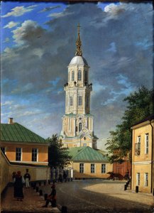 Krivokolenny Lane Moszkvában, 1843 alkotó: Karl Petrovich Bodri