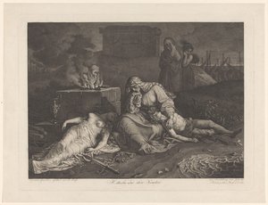 Hecuba gyászol megölt gyermekei miatt Hekuba und ihre Kinder (cím a tárgyon)