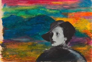Cím nélkül, 1939 körül (akvarell és kollázs papíron)