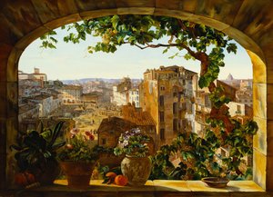 Piazza Barberini, Róma, 1830 alkotó: Karl von Bergen