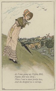 Ahogy felmentem a Pippin Hillre (színes litó) alkotó: Kate (after) Greenaway