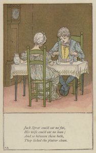 Jack Sprat nem tudott zsírt enni (színes litho)