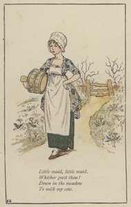 Kislány, kis szobalány (színes litó)