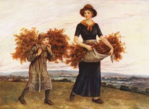 A parlagfűgyűjtők (színes litográfia) alkotó: Kate (after) Greenaway