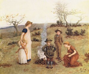 The Stick Fire (színes litográfia)
