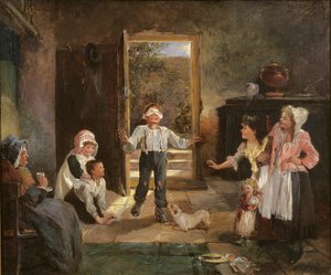 Blind Mans Buffot játszó gyerekek alkotó: Kate Gray