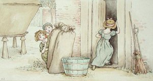 Bújócska (akvarell, papír) alkotó: Kate Greenaway