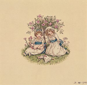 Illusztráció Szent Valentin napra 1902 (wc papíron) alkotó: Kate Greenaway