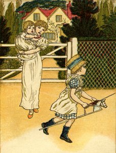 Illusztrált kakasló lovaglása alkotó: Kate Greenaway