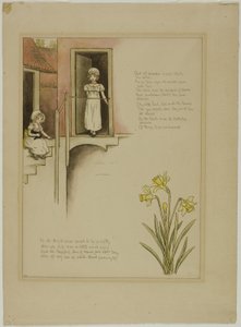Tanulmány a From Wonder World számára, a Marigold Gardenből alkotó: Kate Greenaway