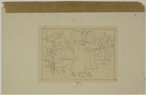 Két alak sétál alkotó: Kate Greenaway