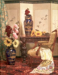 „Napraforgók és magyalok”, 1889 alkotó: Kate Hayllar