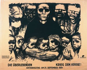 A háborúellenes nap plakátja alkotó: Käthe Kollwitz