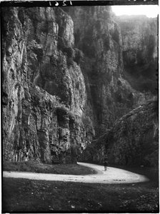Cheddar Gorge, Cliff Road, Cheddar, Sedgemoor, Somerset, 1907.05.22. (f/w fotó)