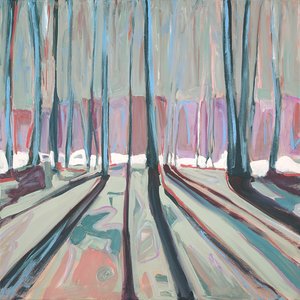 Mirrored Woods, 2021 (akril és gouache vászonra)