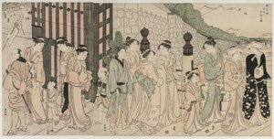 Ezer ősz, tízezer év a Tokiwa-hídon, az 1790-es évek eleje. alkotó: Katsukawa Shuncho