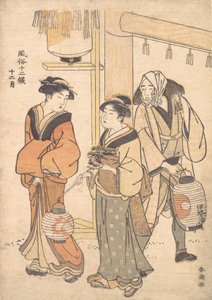 A tizenkettedik hónap: 1780-1795 december. alkotó: Katsukawa Shuncho