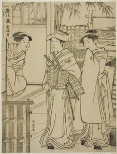 Kilencedik felvonás: Yuranosuke háza Yamashinában a Chushingura című darabból (A negyvenhét hűséges megtartó kincstára) alkotó: Katsukawa Shun