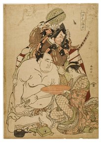 Edo Triptych, 1743-1812 körül (fadarab papíron) alkotó: Katsukawa Shunei