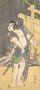 Kabuki színész, Sakata Hangoro III mint betyár, kb. 1791.