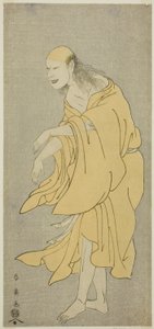 Onoe Matsusuke I mint a Ki no Natora harcos szelleme, a Kiku no En Mukashi no Miyako című filmben. alkotó: Katsukawa Shun