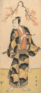 A színész, Ichikawa Komazo II, aki pipát tart, 1762-1819.