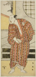 Kataoka Nizaemon VII. színész mint Hayakawa Matabei () a Furiwake-gami Aoyagi Soga () című darabban, amelyet a Miyako Színházban () adtak elő 1796 első hónapjában (). alkotó: Katsukawa Shun