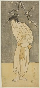 Sawamura Sojuro III. színész mint Seigen szerzetes () a Saikai Soga Nakamura () című darabban, amelyet a Nakamura Színházban () adtak elő 1793 első hónapjában (). alkotó: Katsukawa Shun