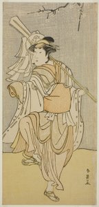A színész Segawa Kikunojo III mint Osaku a Sayo no Nakayama Hiiki no Tsurigane című darabban, amelyet a Nakamura Színházban adtak elő a tizenegyedik hónapban, 1790-ben. alkotó: Katsukawa Shun