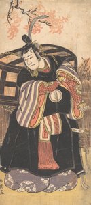 A Harmadik színész Sawamura Sojuro magas pozícióban lévő emberként, kb. 1791.