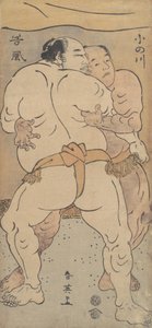 Két híres birkózó, Onogawa és Tanikase, kb. 1795.