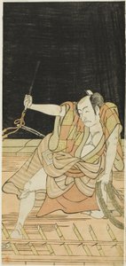 Nakamura Nakazô I. mint Danshichi Kurobei és Ichikawa Danjűrô V. mint Issun Tokubei a "Tükör Oszaka nyári fesztiválján" ("Natsu MatsuriNaniwa Kagami") című filmben.