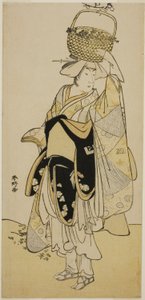 Ichikawa Yaozo III. színész mint Shiragiku a "Shinobu Uri" táncjelenetben a Hatsuhana Mimasu Soga című darabban, amelyet a Nakamura Színházban adtak elő az első hónapban, 1785-ben.