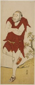 Onoe Matsusuke I. színész mint kolduló szerzetes (Gannin Bozu) a Keisei Ide no Yamabuki című darabban, amelyet a Nakamura Színházban adtak elő 1787 ötödik hónapjában. alkotó: Katsukawa Shunkо̄