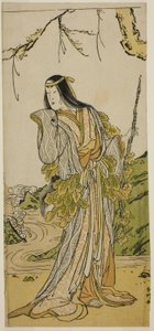 A színész Segawa Kikunojo III mint Yamauba az Otokoyama Furisode Genji című darabban, amelyet a Kiri Színházban adtak elő a tizenegyedik hónapban, 1785-ben.