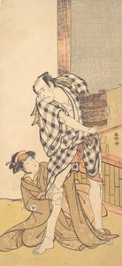 Jelenet a Yoshitsune és az ezer cseresznyefa Yoshitsune... című színdarabból, 1784. 8. vagy 9. hónap.