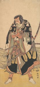 A színész Ichikawa Danjuro V, mint harcos a tengerpart közelében, kb. 1790. alkotó: Katsukawa Shunko