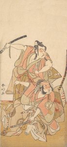 A színész Ichikawa Yaozo II Soga no Goro szerepében, kb. 1772. alkotó: Katsukawa Shunko