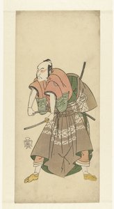 Sawamura Sojuro II színész harcra készen alkotó: Katsukawa Shunsho