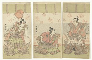 Színész triptichon alkotó: Katsukawa Shunsho