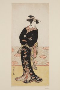 Segawa III színész, mint Ohan (színes fatömbnyomat) alkotó: Katsukawa Shunsho