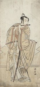 Furulyázó színész (faminta) alkotó: Katsukawa Shunsho