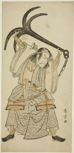 The Actor Ichikawa Danjuro IV as Taira no Tomomori disguised as Tokaiya Gimpei in the scene “Tomomori with the Anchor (Ikari Tomomori)” in the play “Yoshitsune’s Thousand Cherry Trees (Yoshitsune Sembon-zakura)” alkotó: Katsukawa Shunsho