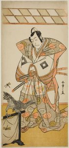 Ichikawa Dan Juro V Ashikaga Takauji tagjaként Te Pay Kaerihana Eisuke Taiheiki, előadták a Te Nakamura Te Eventh Gate-nál, 1779 alkotó: Katsukawa Shunsho