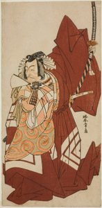 A színész Ichikawa Danjuro V Hannya no Goro szerepében a Sugata no Hana Yuki no Kuronushi című darabban, a Nakamura Színházban a tizenegyedik hónapban, 1776 alkotó: Katsukawa Shunsho