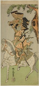 Ichikawa Dan Juro V A Soga Chronicles tagjaként, 1771 alkotó: Katsukawa Shunsho