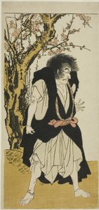 A színész, Ichikawa Danjuro V, mint a renegát buddhista szerzetes, Wantetsu az Okamidaniból, a Nishiki Tsui no Yumitori (Dandyish Brocade: Opposing Warriors) című darab ötödik jelenetében, a Morita Színházban a tizenegyedik hónapban, 1778 alkotó: Katsukawa Shunsho