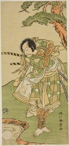 A színész Ichikawa Danjuro V azonosítatlan szerepben alkotó: Katsukawa Shunsho