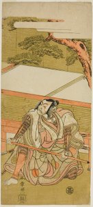 A színész Ichikawa Ebizo III Akushichibyoe Kagekiyo (?) szerepében a Wada Sakamori Eiga Kagami (?) című darabban, a Nakamura Színházban (?) a harmadik hónapban, 1773 (?) alkotó: Katsukawa Shunsho